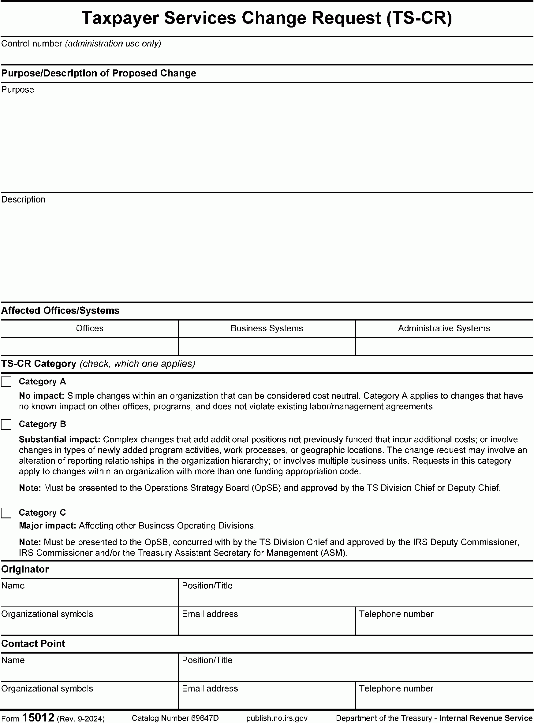 1 55 2 Organizational Changes Internal Revenue Service