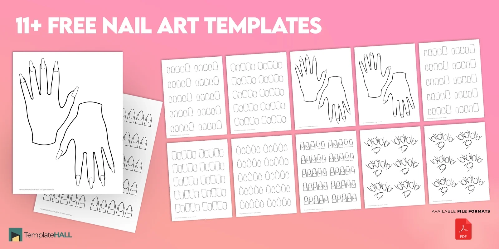 11 Printable Nail Art Templates PDF Download 