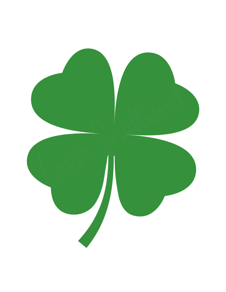 12 Cute Four Leaf Clover Printable Templates FREE Cassie 