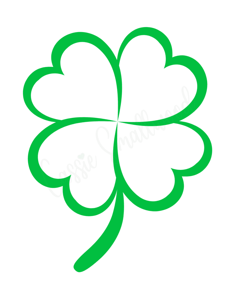 12 Cute Four Leaf Clover Printable Templates FREE Cassie 