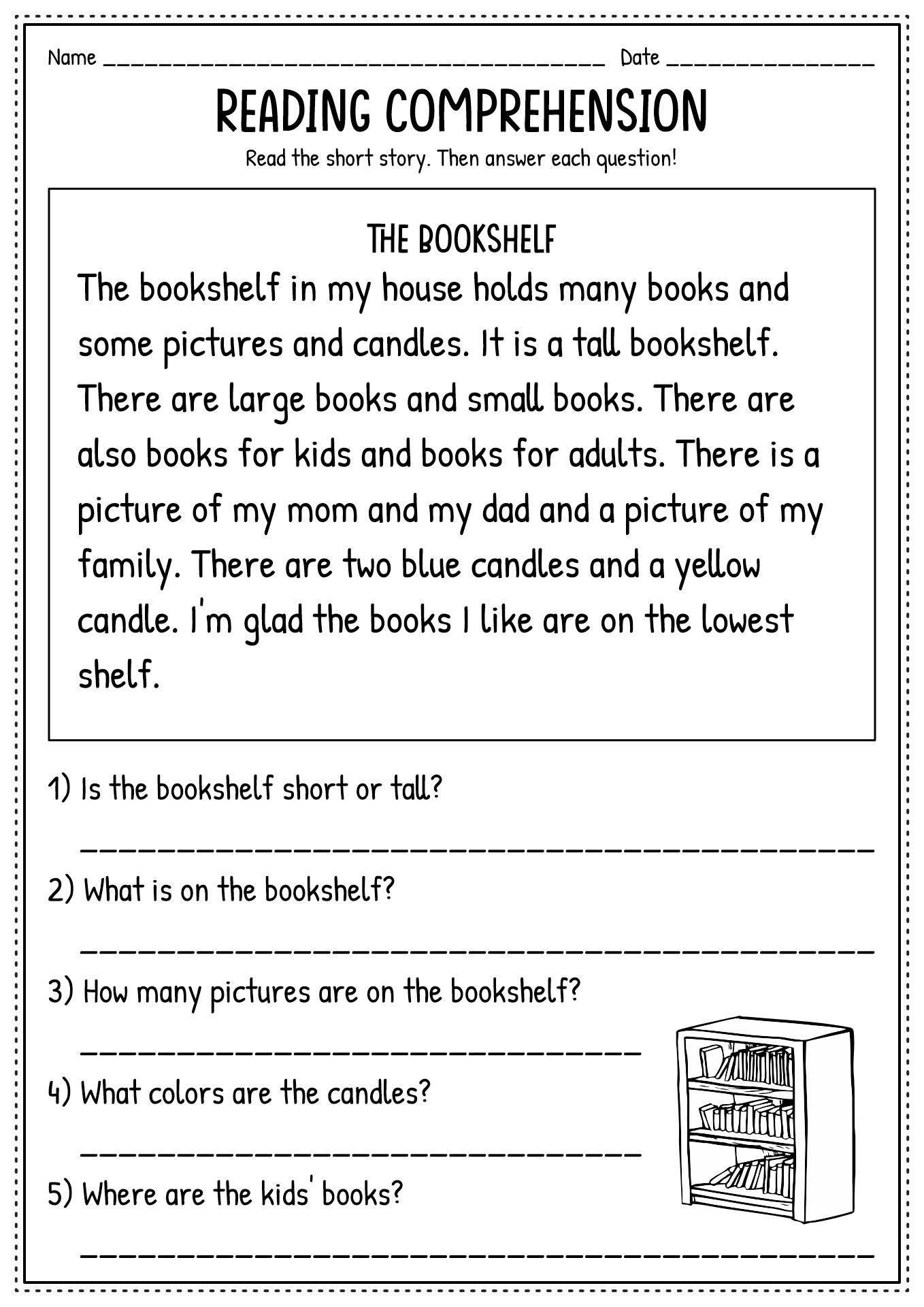 Free Printable Reading Worksheets For 2nd Grade
