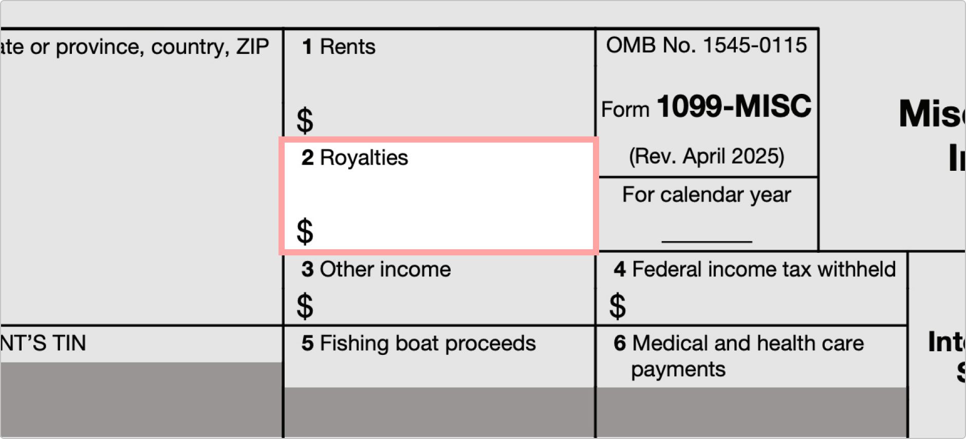 Irs Form 1099 Misc 2026 Printable