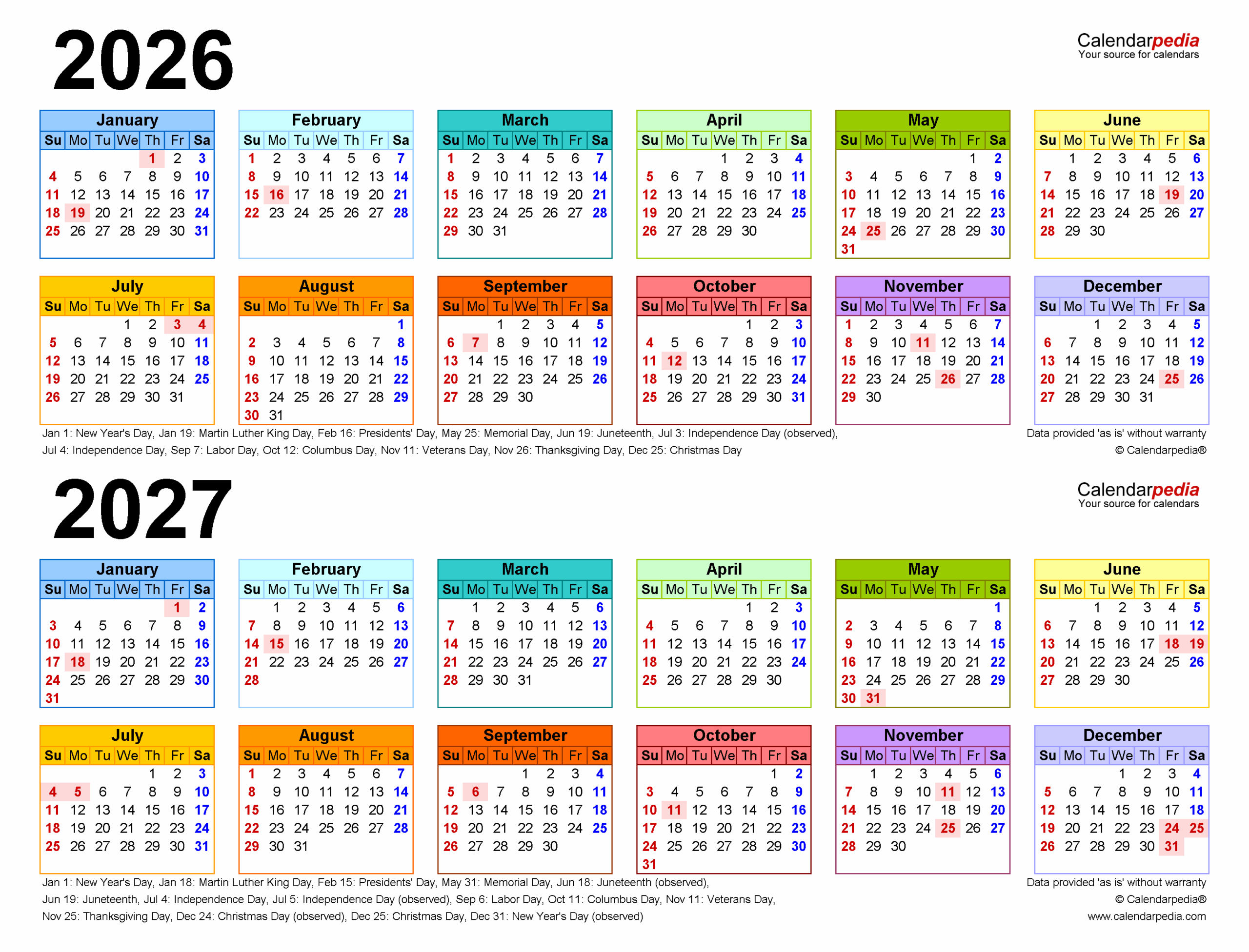 2026 2027 Two Year Calendar Free Printable PDF Templates 2026 2027 Two Year Calendar Free Printable PDF Templates