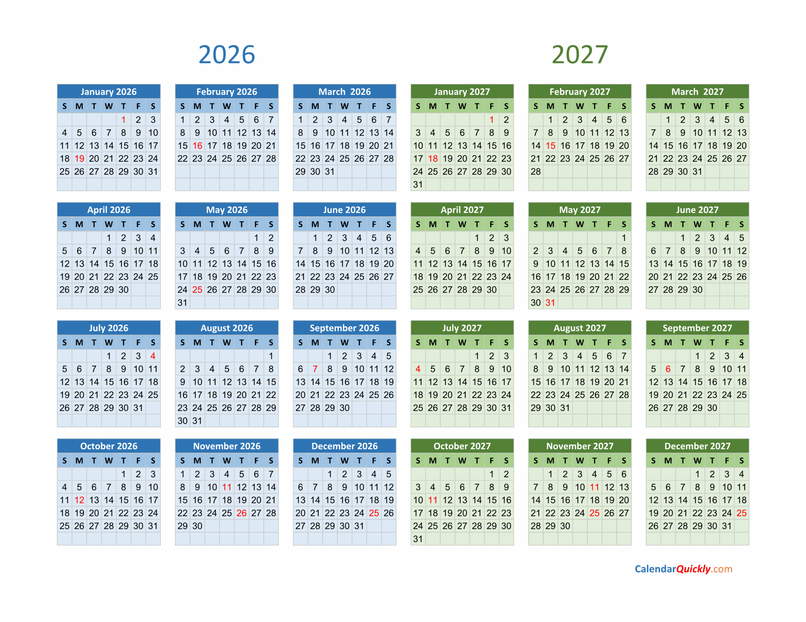 School Year Calendar 2026-2027