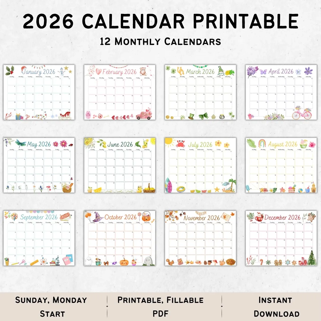 November 2026 Calendar Printable 11x17