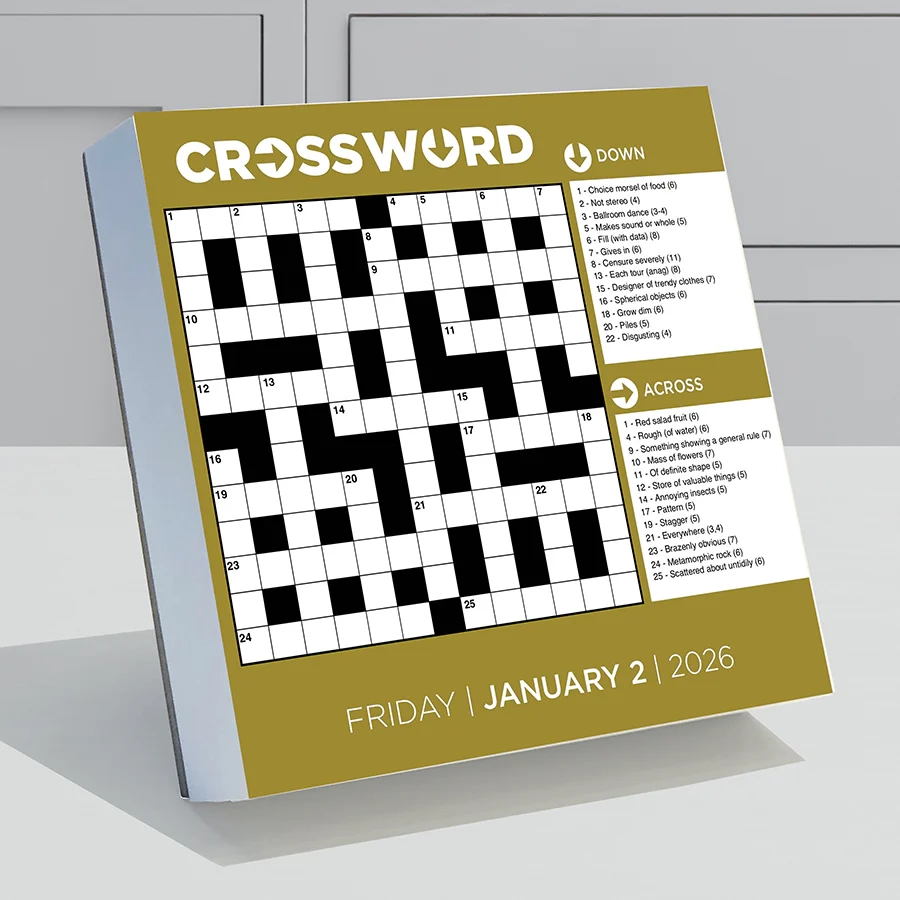 2026 Daily Word Puzzle Daily Desktop Calendar TF Publishing 