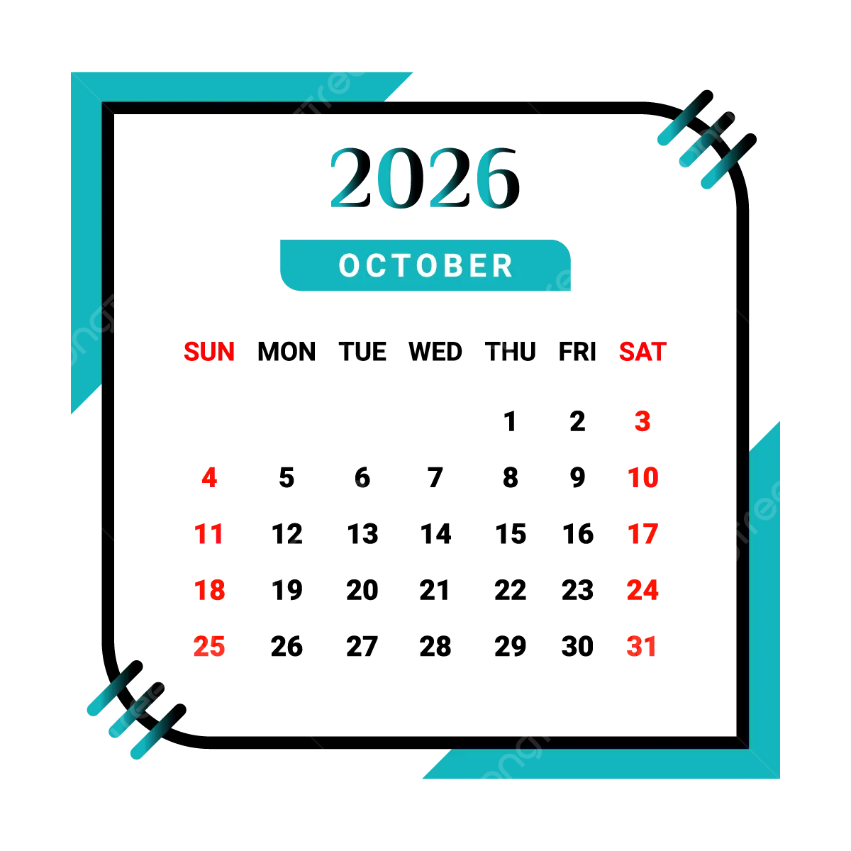 Black October Calendar 2026
