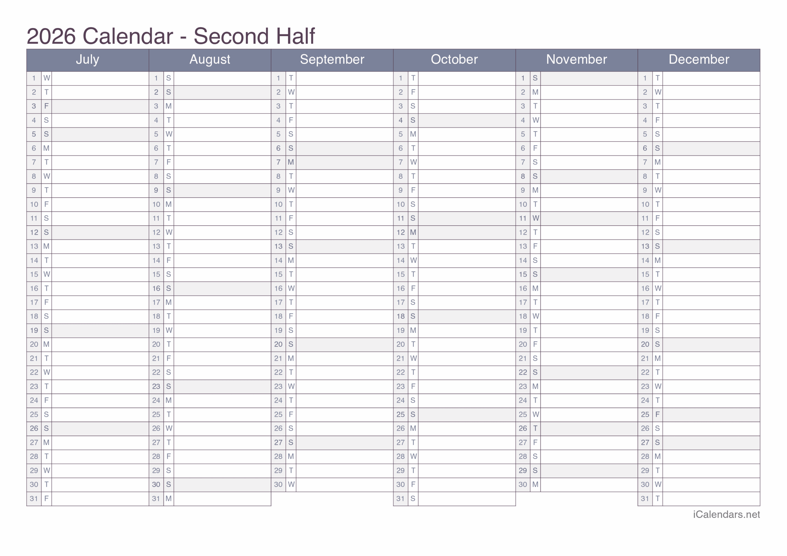 Free Printable Blank Yearly Calendar 2026 Free Printable Blank Yearly Calendar 2026
