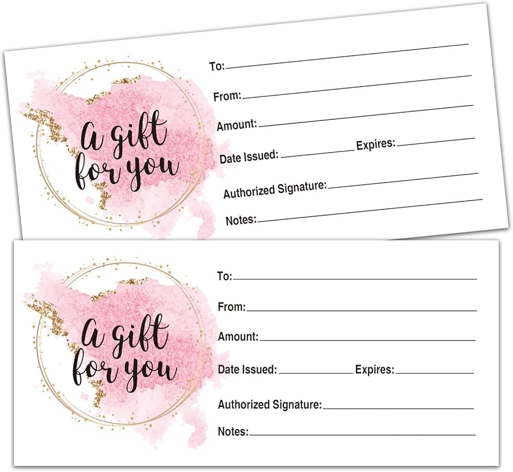 25 Blank Gift Cards For Small Business Customers Or Luxury 