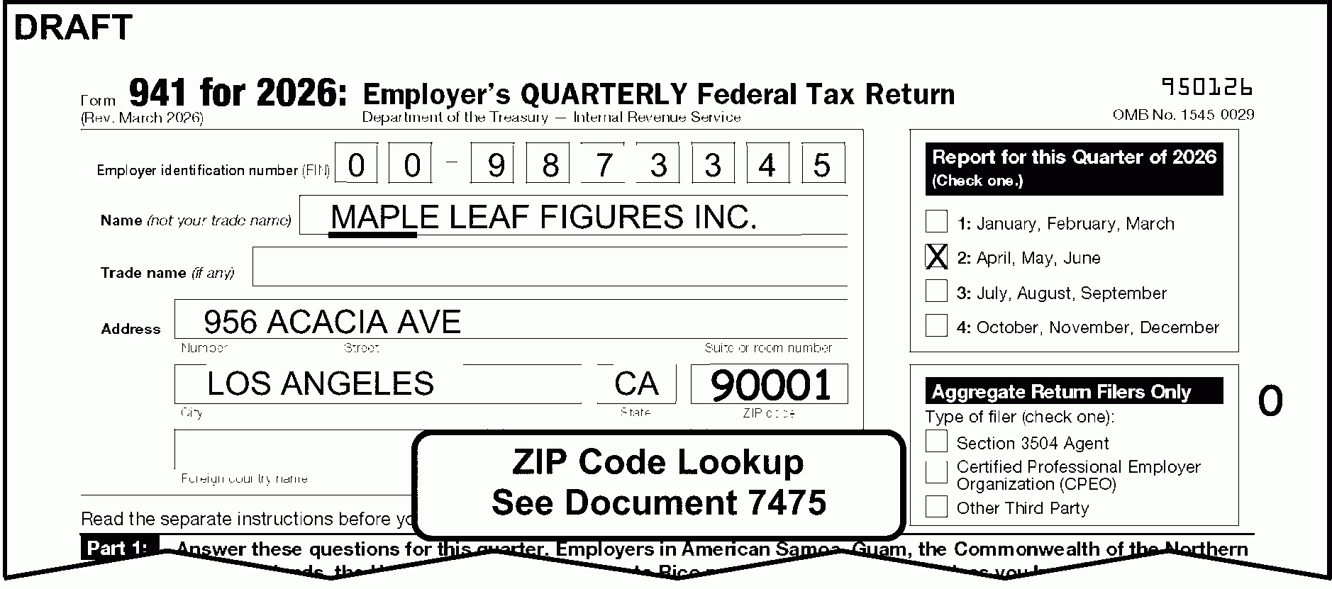 941 Irs Form 2026