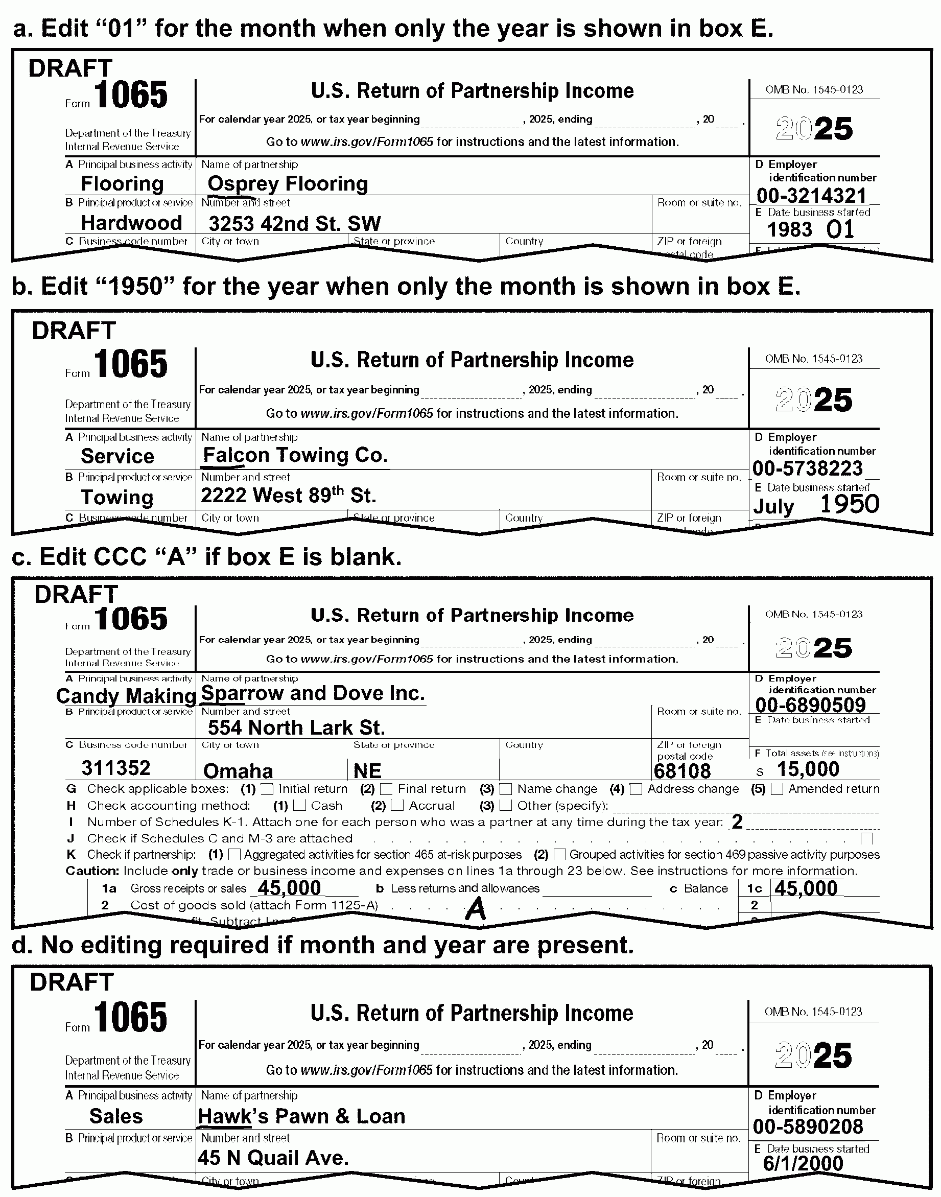 3 11 15 Return Of Partnership Income Internal Revenue Service