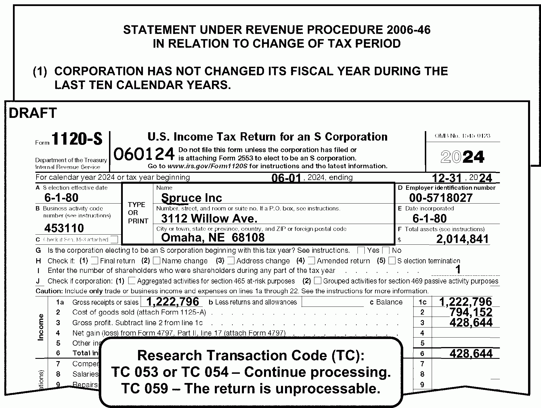 3 11 217 Form 1120 S Corporation Income Tax Returns Internal 
