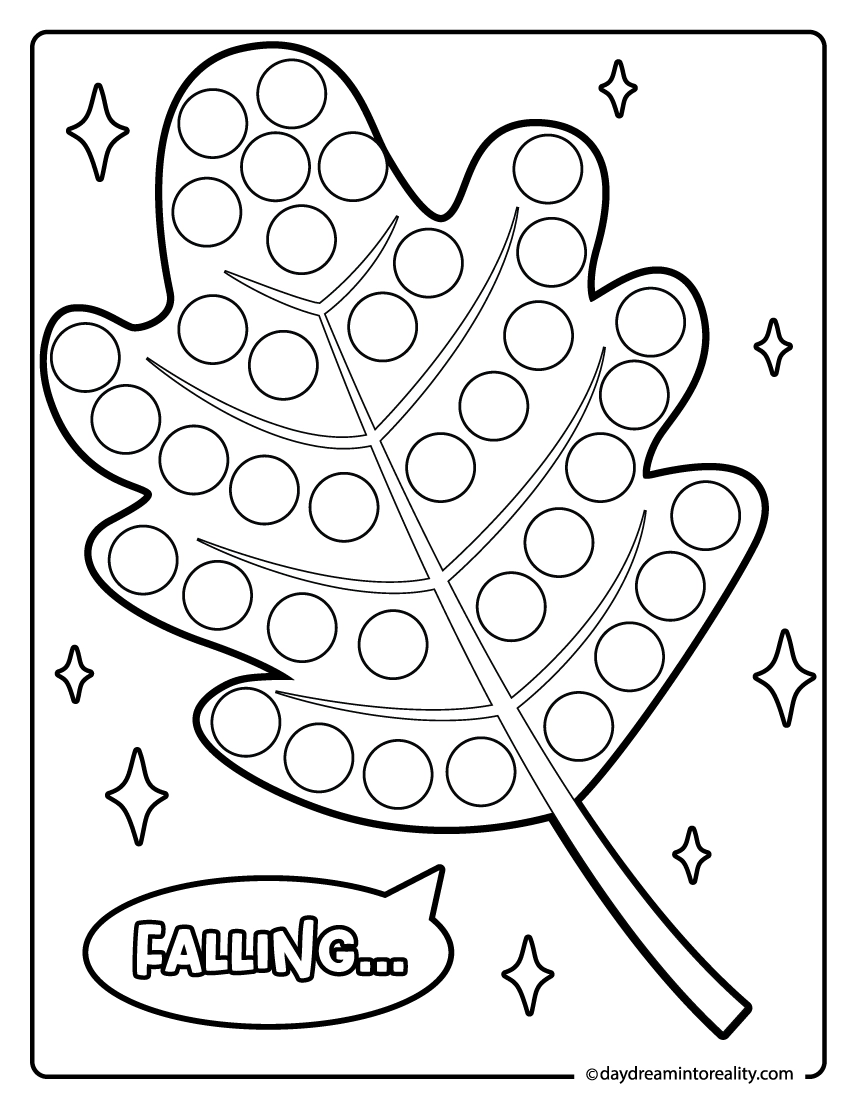 35 Fall Dot Marker Pages For Kids Free PDF Printables 