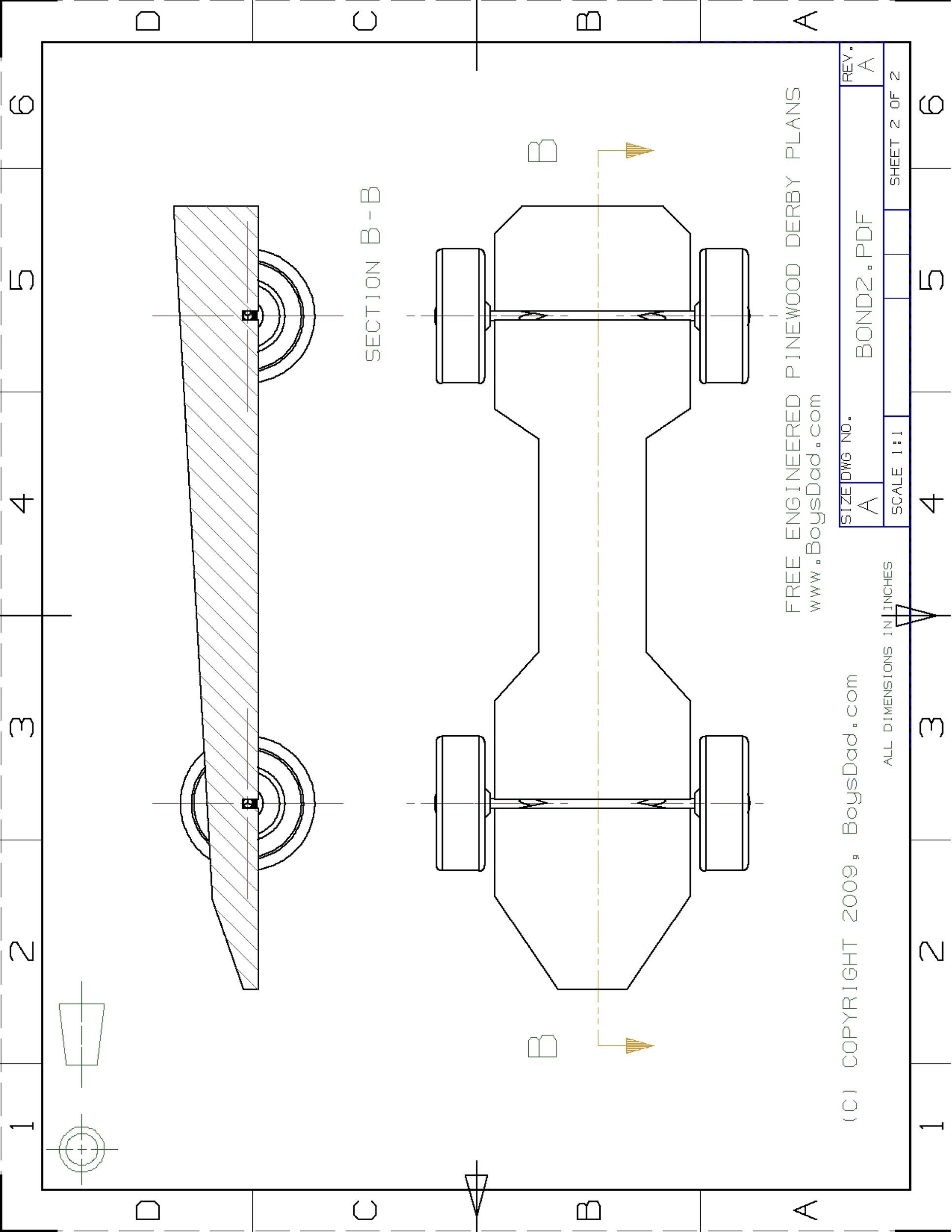Pinewood Derby Car Designs Printouts