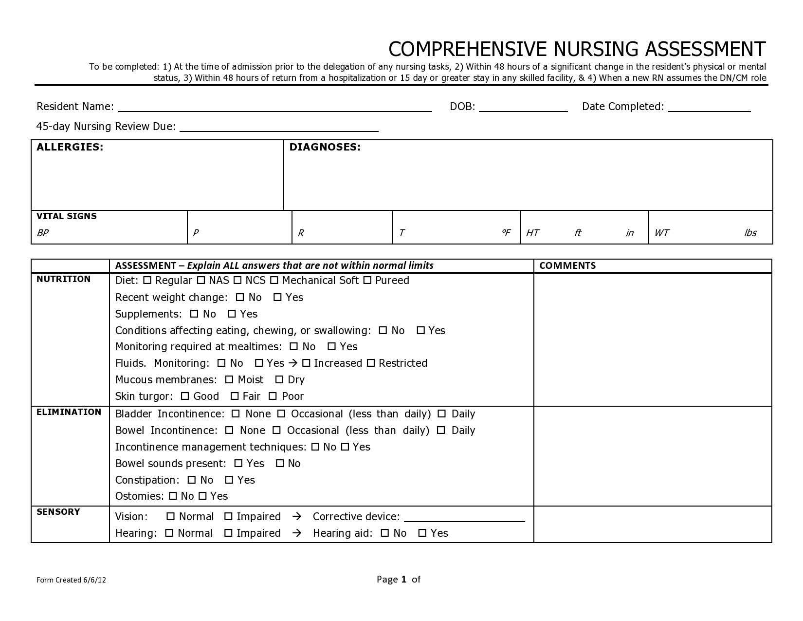 Blank Pasrr Level 1 Form Printable