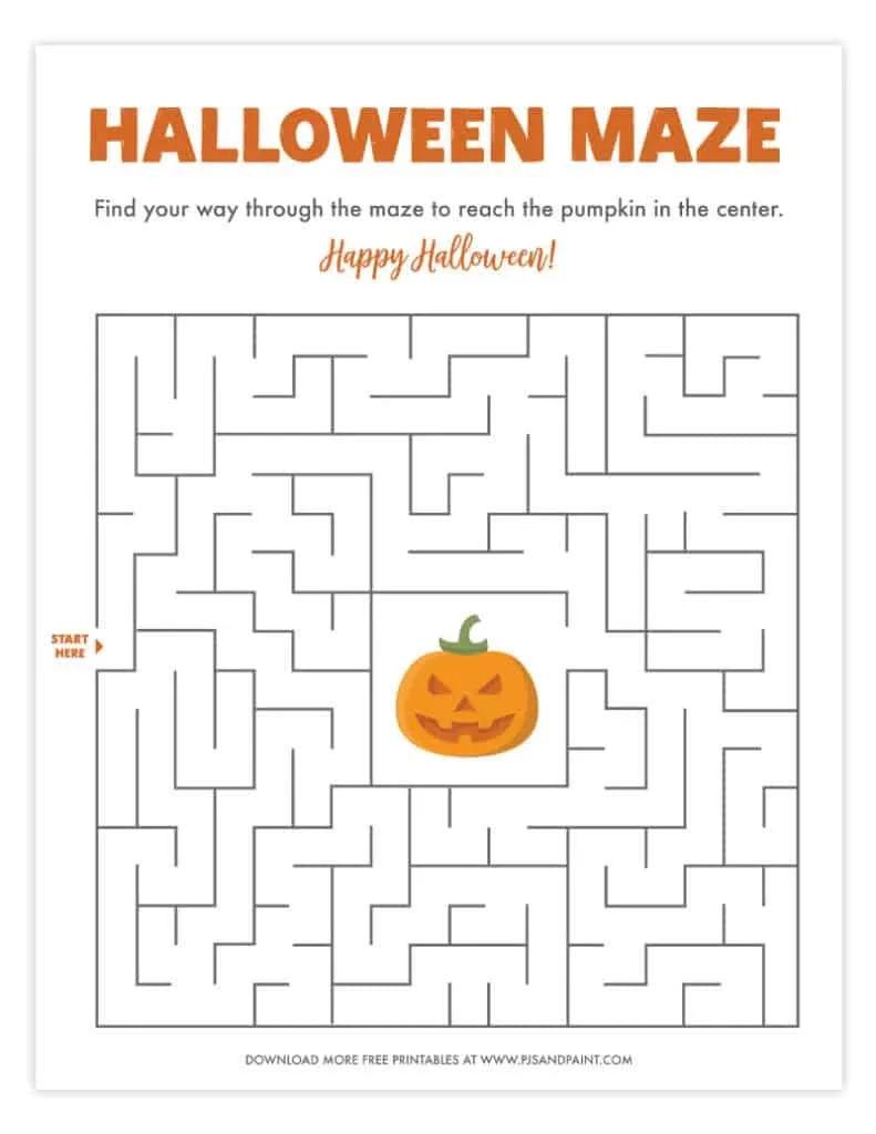 Halloween Worksheets Printable For Adults