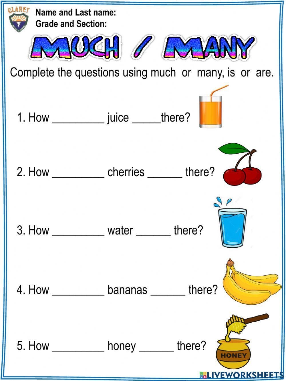 4th Grade Printable Worksheets Grammar