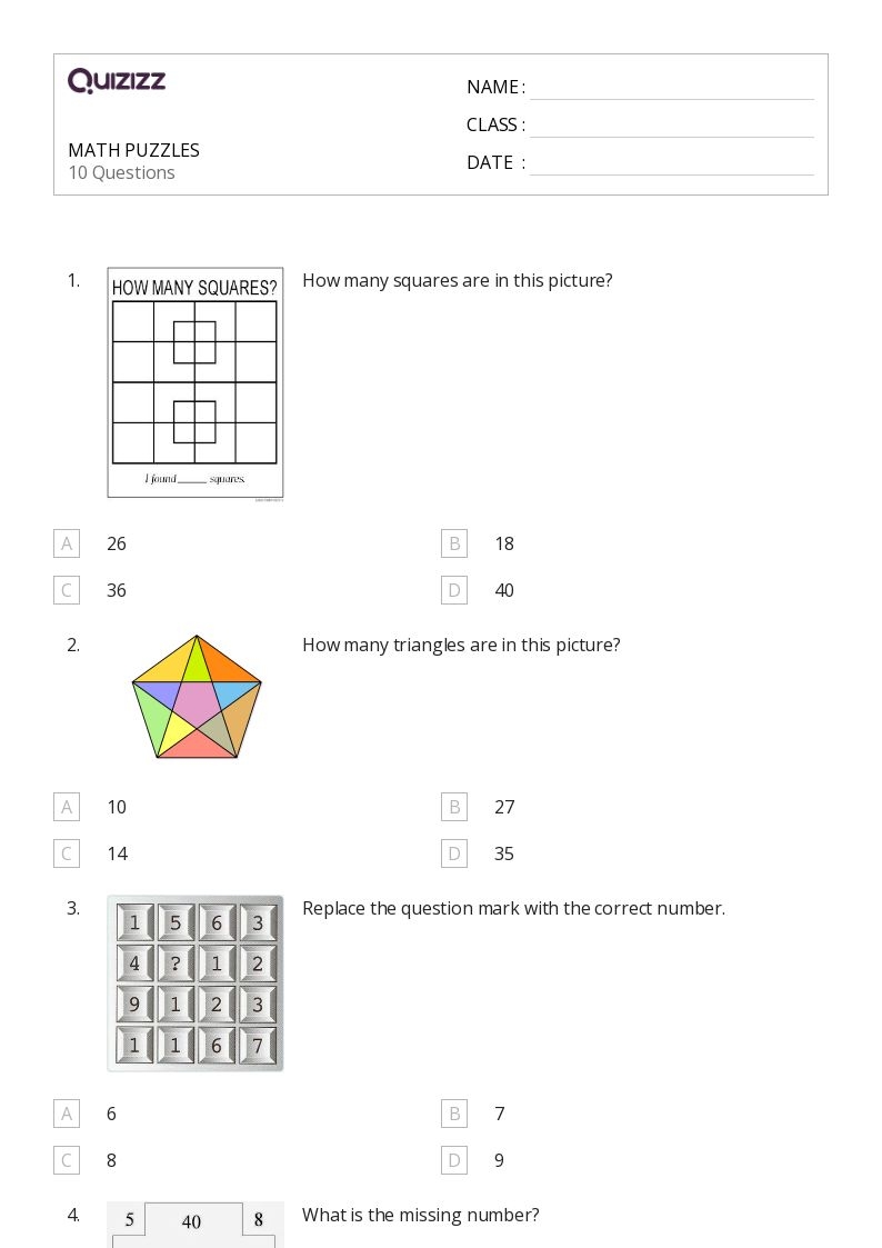 Puzzles For 6th Graders Printable