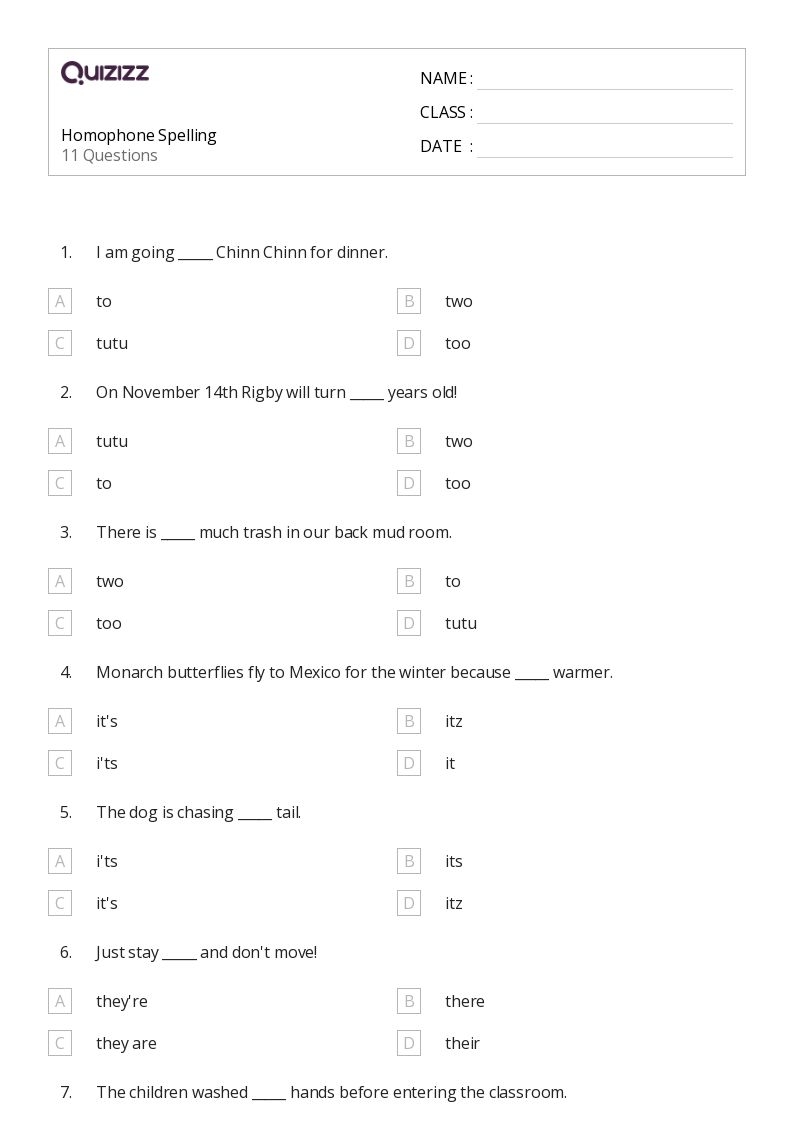 50 Spelling Worksheets For 3rd Grade On Quizizz Free amp Printable