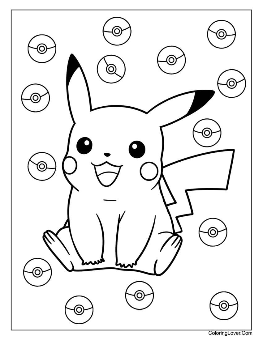 Template Pikachu Printable