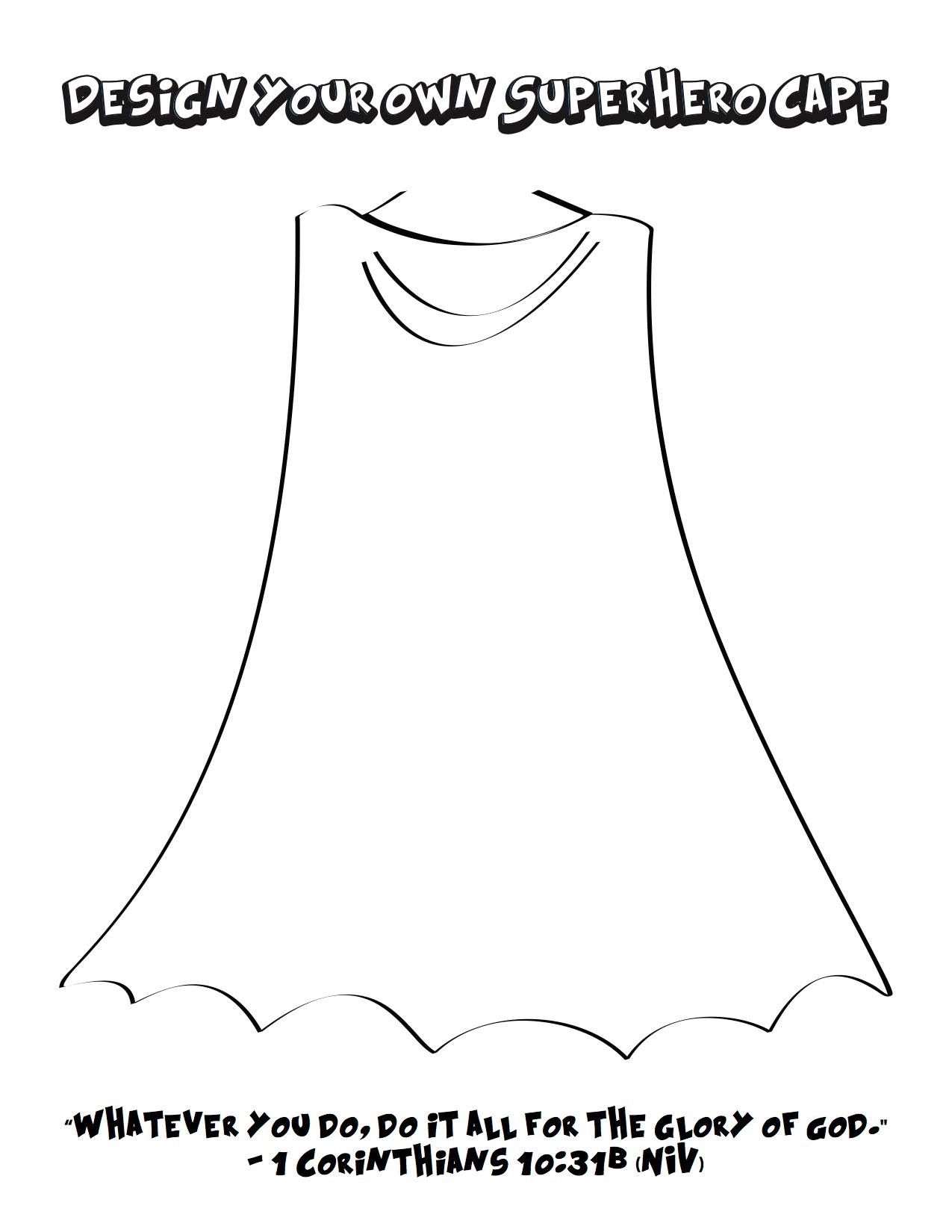 Superhero Cape Template Printable