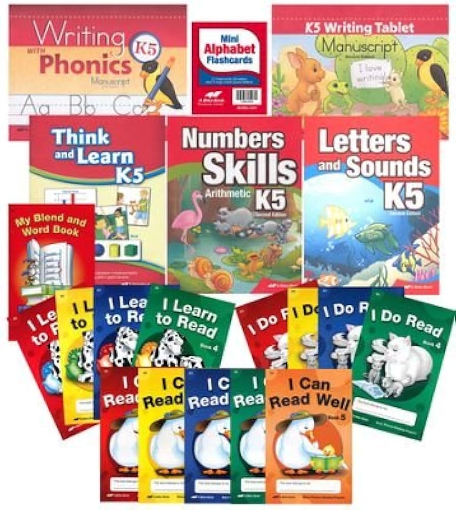 A Beka K5 Homeschool Child Full Grade Kit Manuscript Edition 