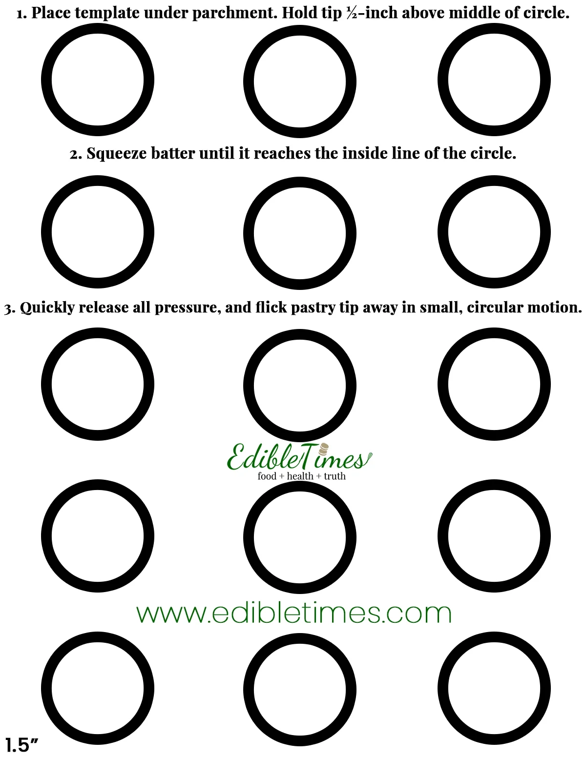 A One Stop Free Shop For Macaron Templates Edible Times