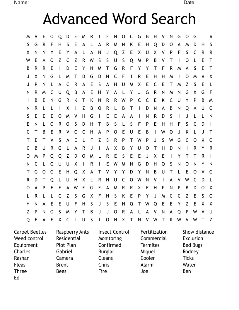 Advanced Crossword Puzzles Printable
