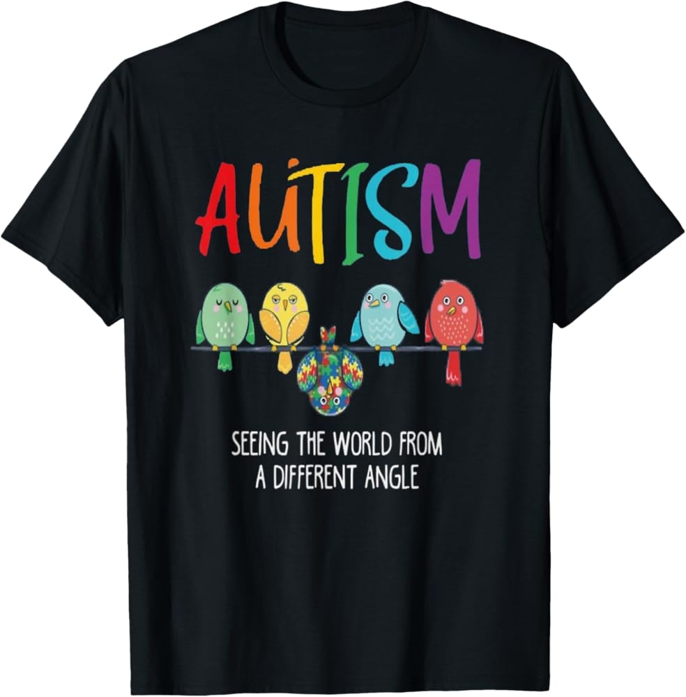 Amazon Autism Awareness Cute Owl Color Puzzles Autism T Shirt 