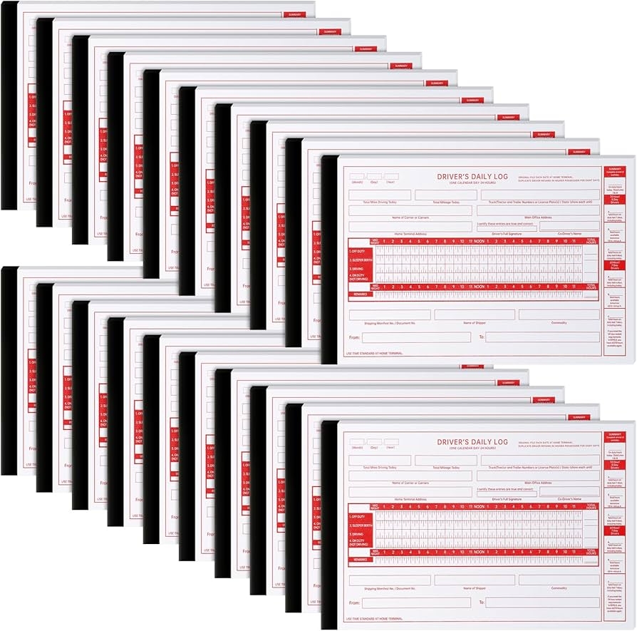 Amazon Weekgrat 20 Pack Driver Daily Log Book 8 5 X 5 5 