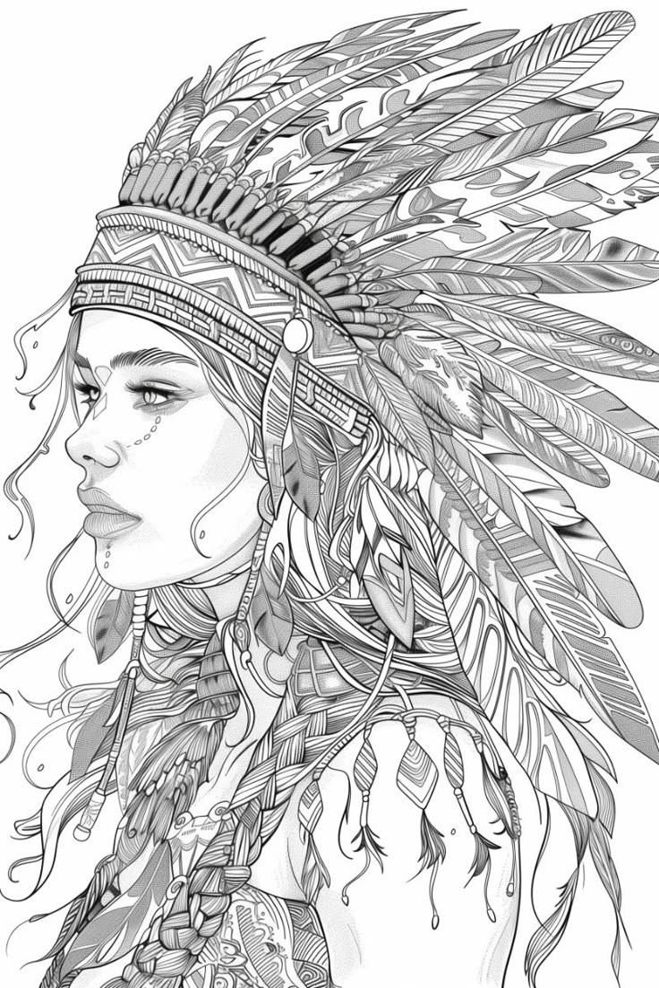 Native American Coloring Sheets Printable