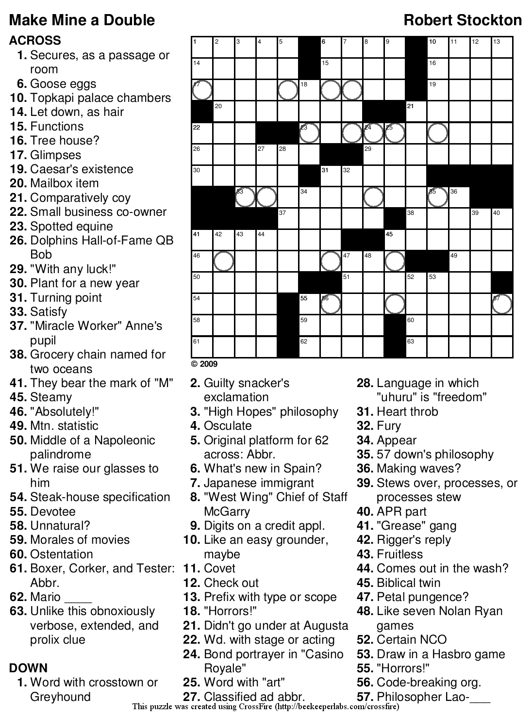 Crossword Puzzles Printable 7th Grade