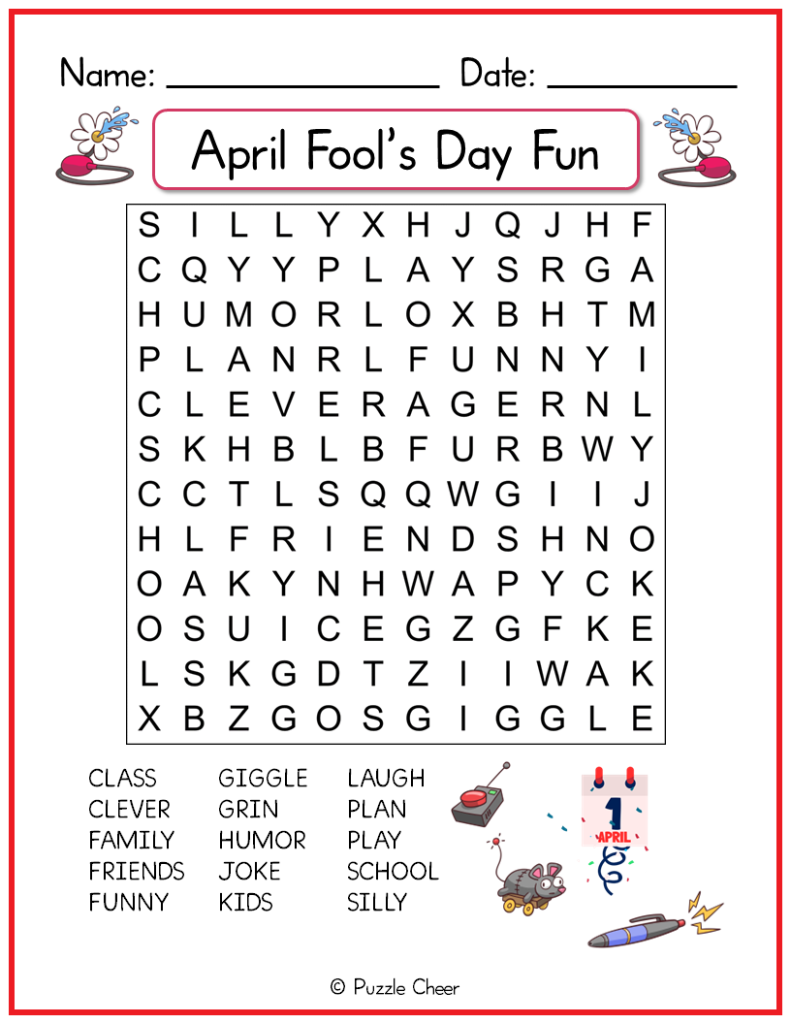 Free Word Search Puzzles Printable Funny