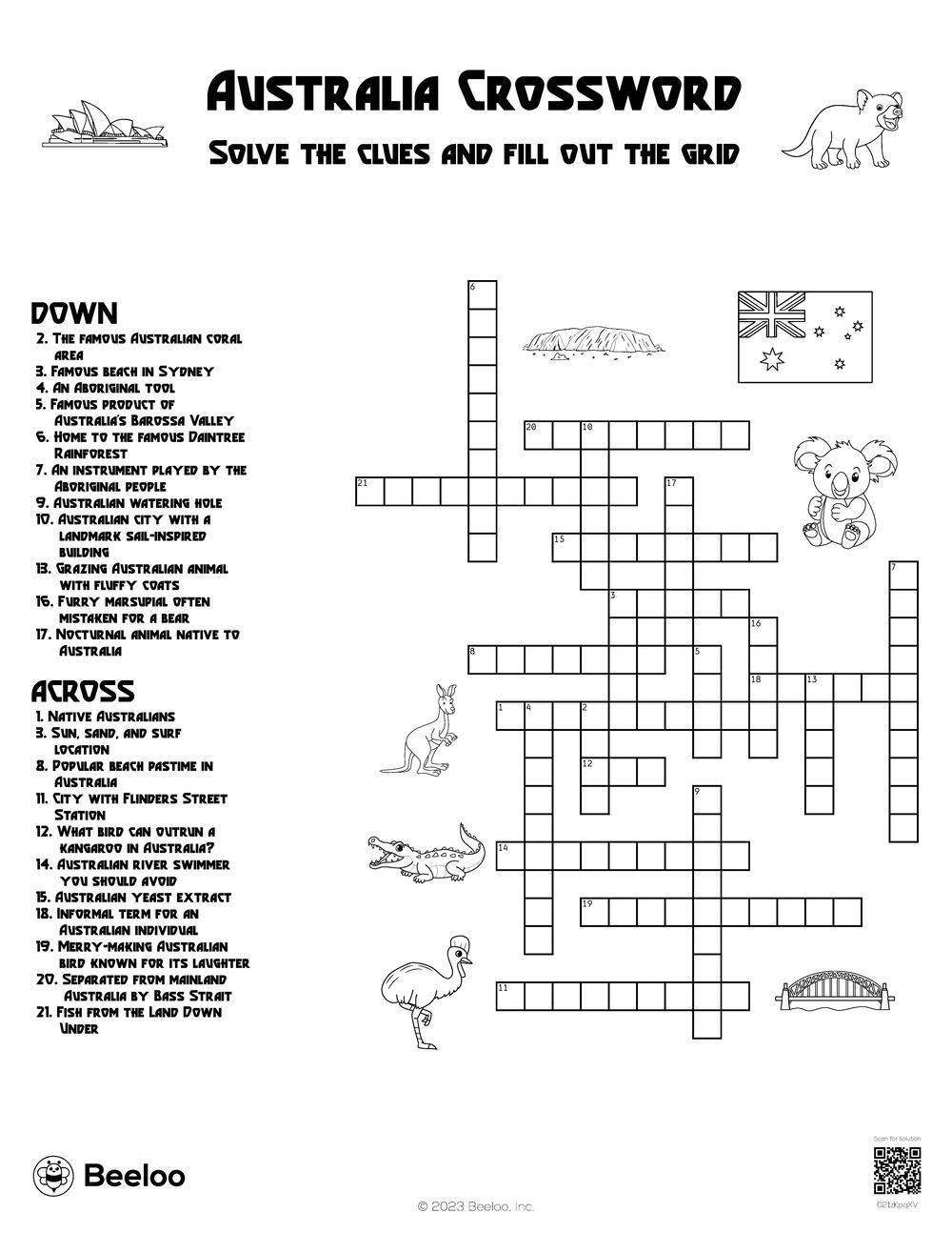 Printable Crossword Puzzles Themed