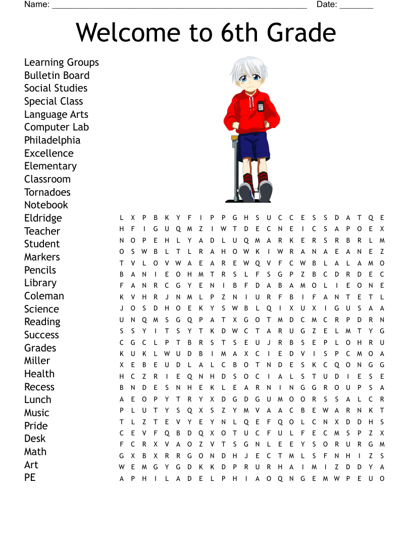 Back To School Word Search WordMint