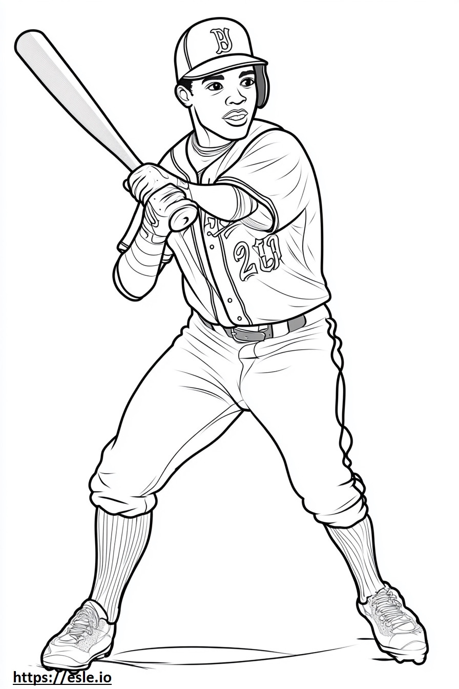 Baseball Jackie Robinson Coloring Page
