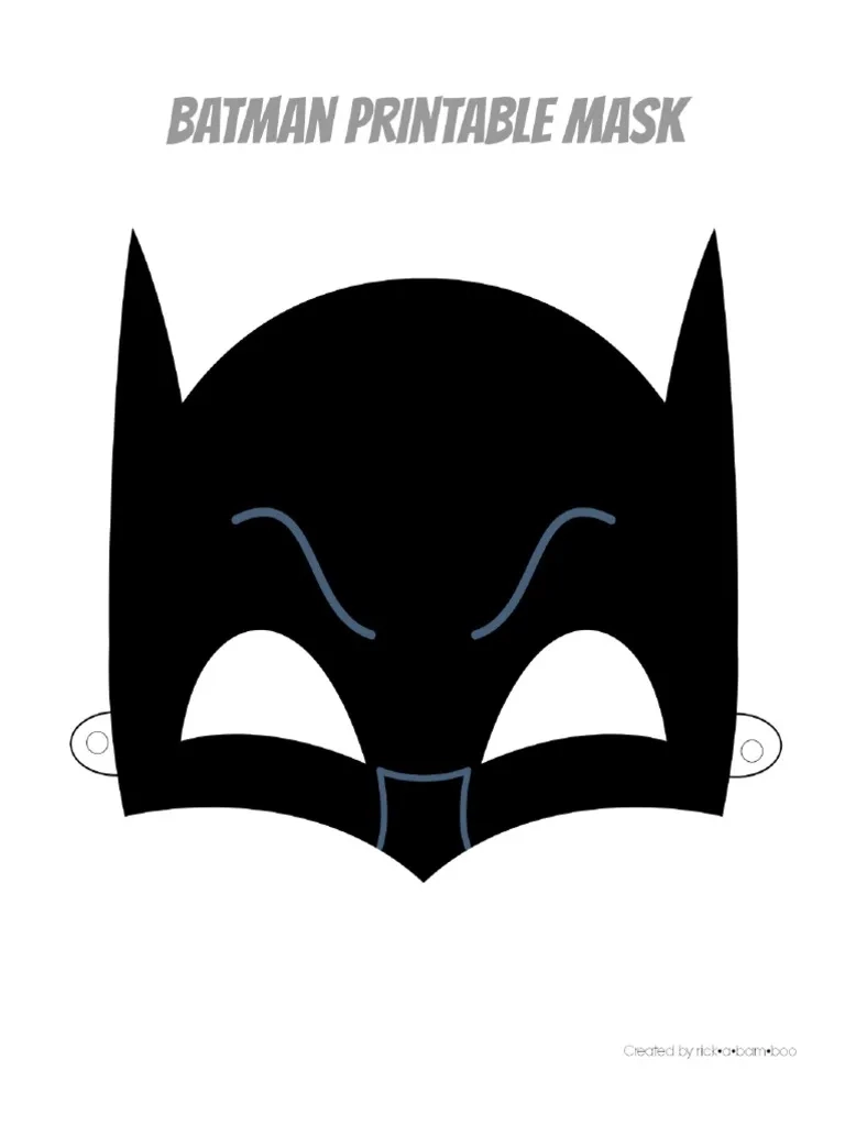 Batman Mask Template Printable