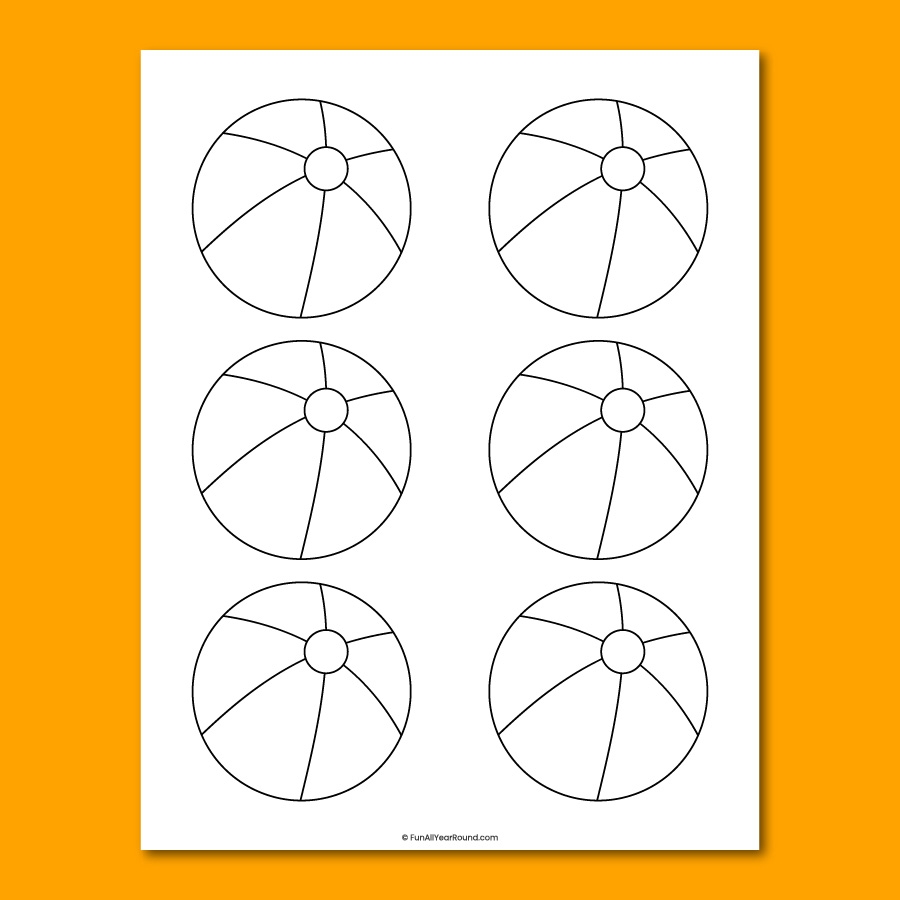 Printable Beach Ball Template