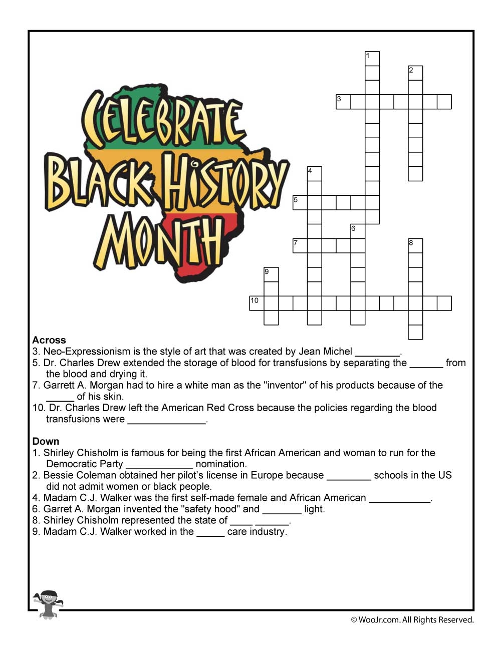 Black History Month Puzzles Printable