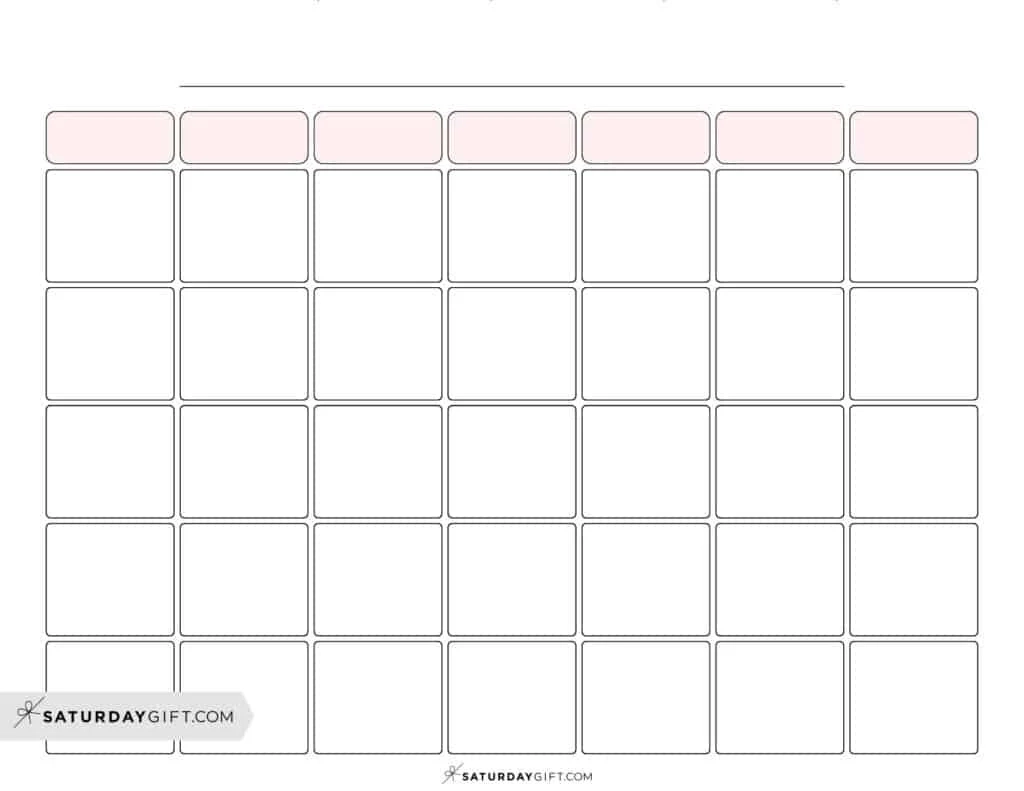 Printable Calendar Templates Free