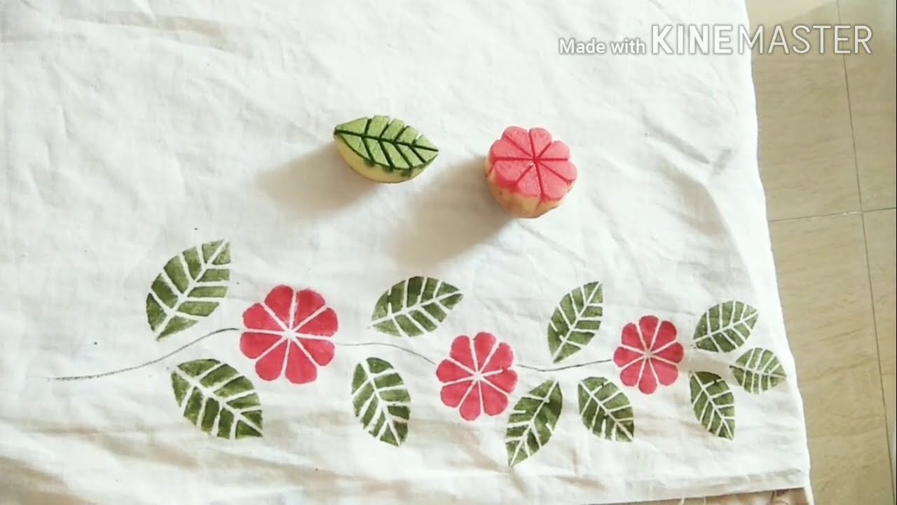 Block Printing With Potato DIY Easy Block Printing At Home Create With ArtCorner