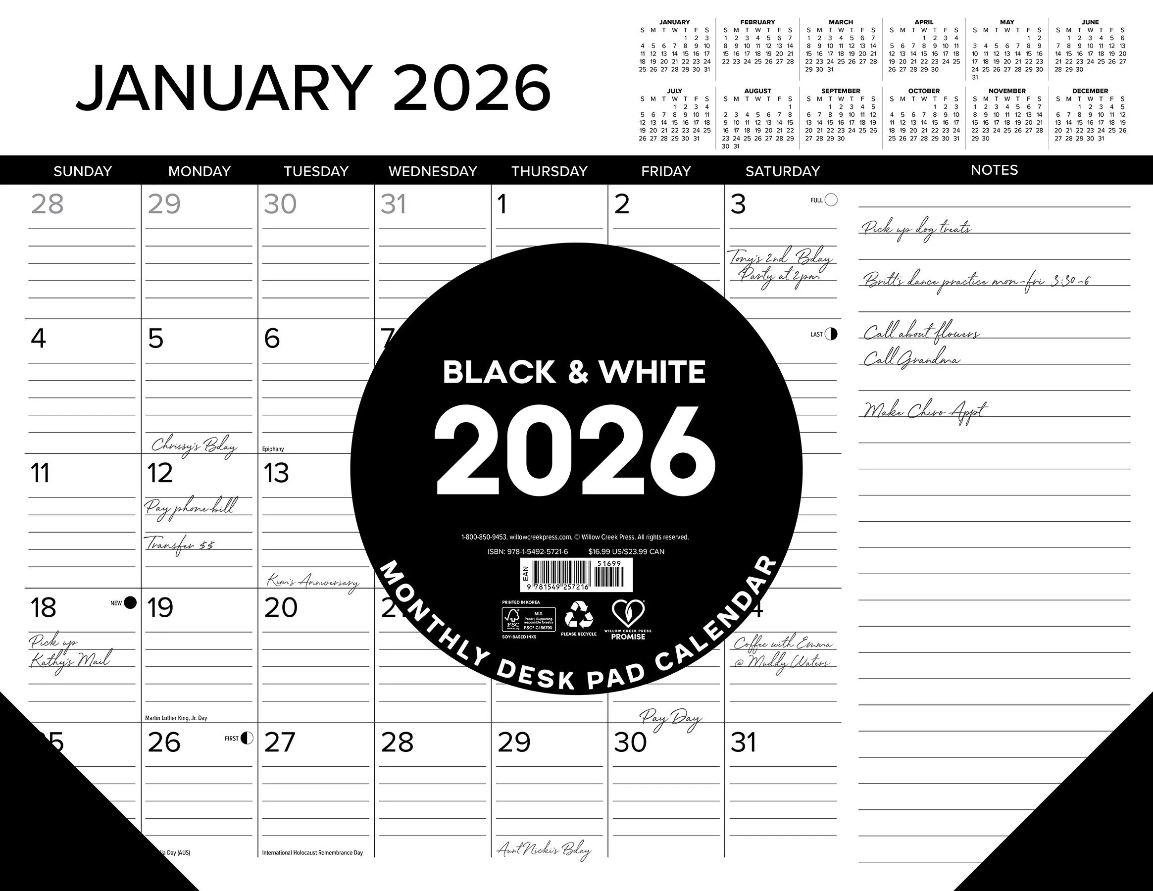 Printable Vintageoffice December 2026 Calendar