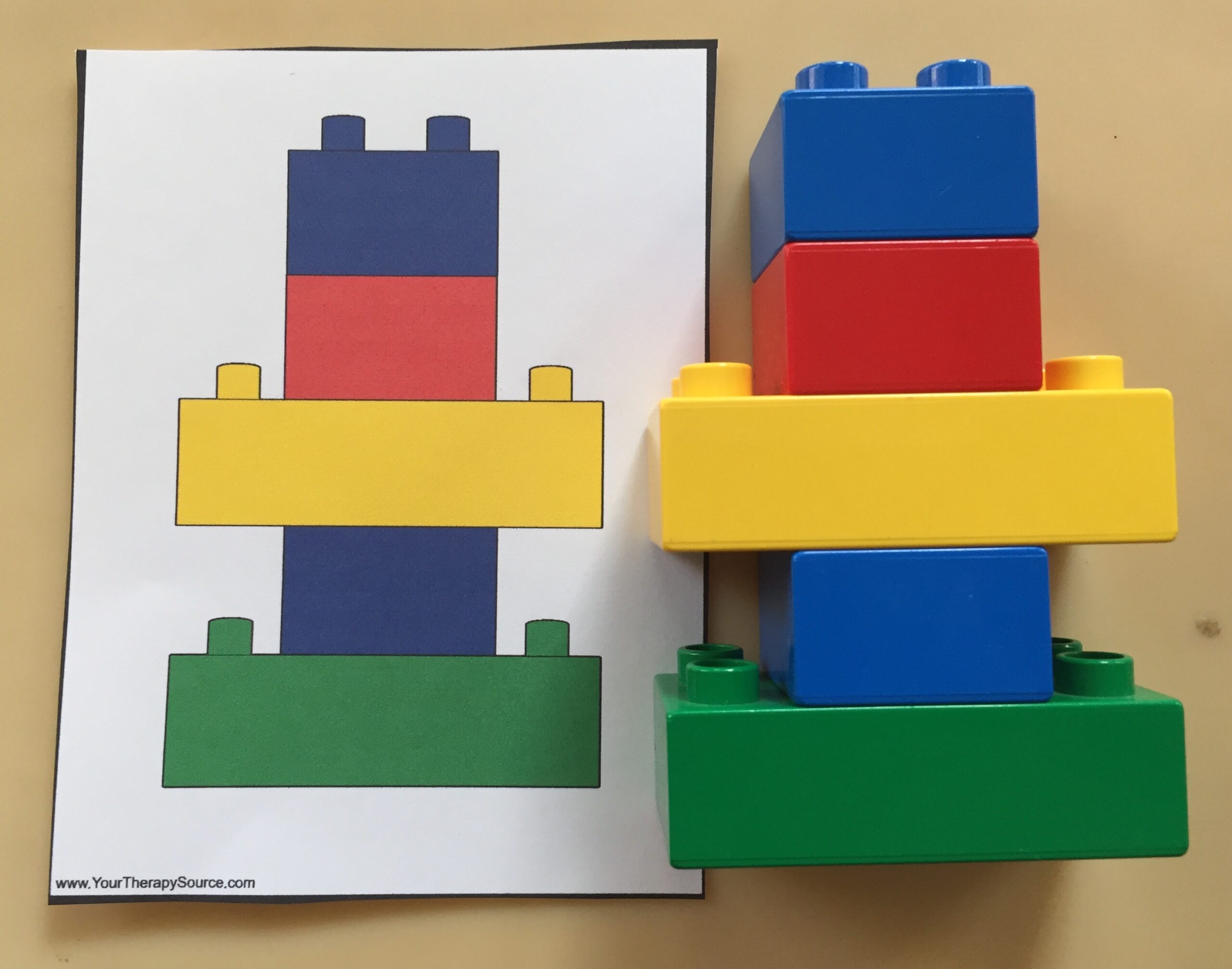 Building Block Pattern Freebie Your Therapy Source
