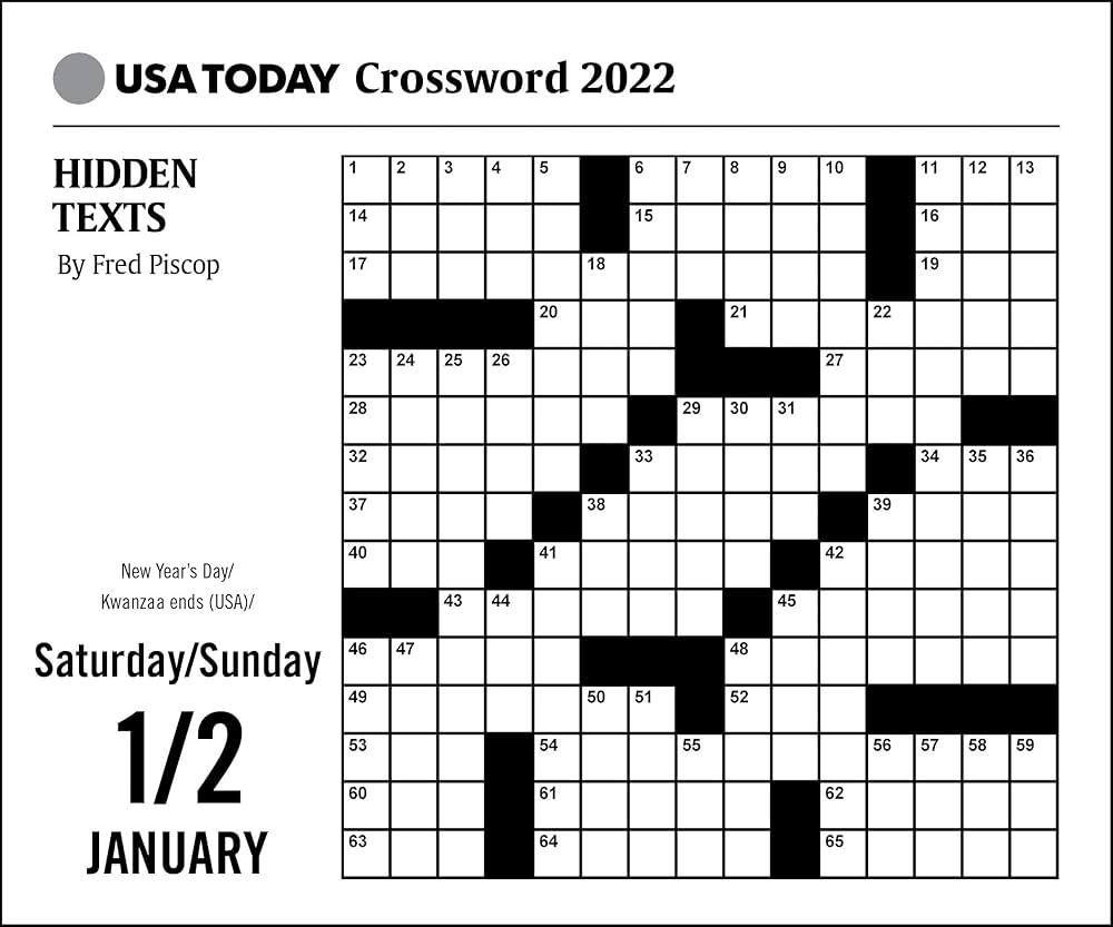 Buy USA Today Crossword Puzzles 2022 Day To Day Calendar Book 