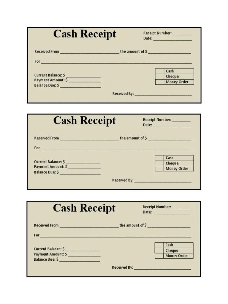 Cash Receipt Template 02 PDF PDF