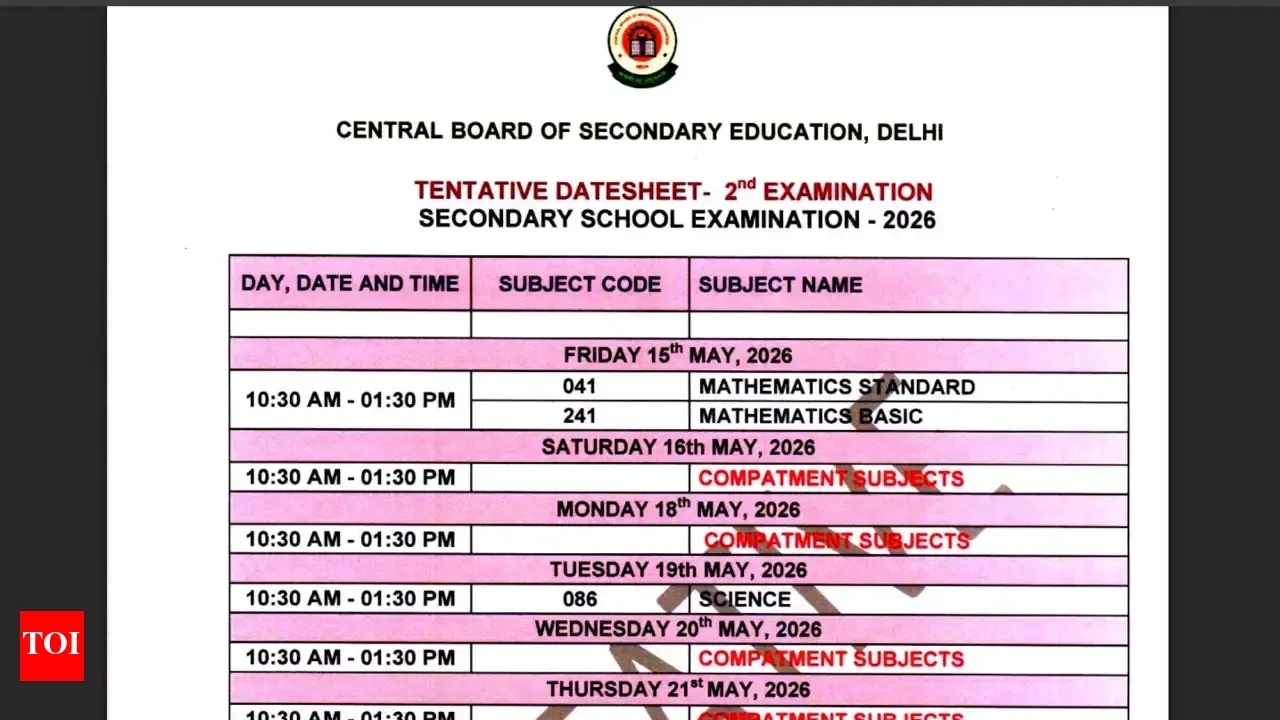 CBSE Class 10 2026 When Will Exam 2 Be Held Check Tentative 