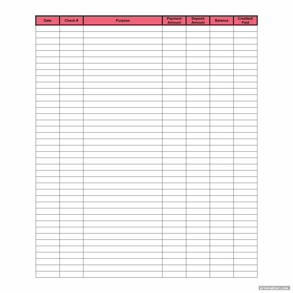 Checkbook Register 2025 Fillable Printable PDF amp Forms 