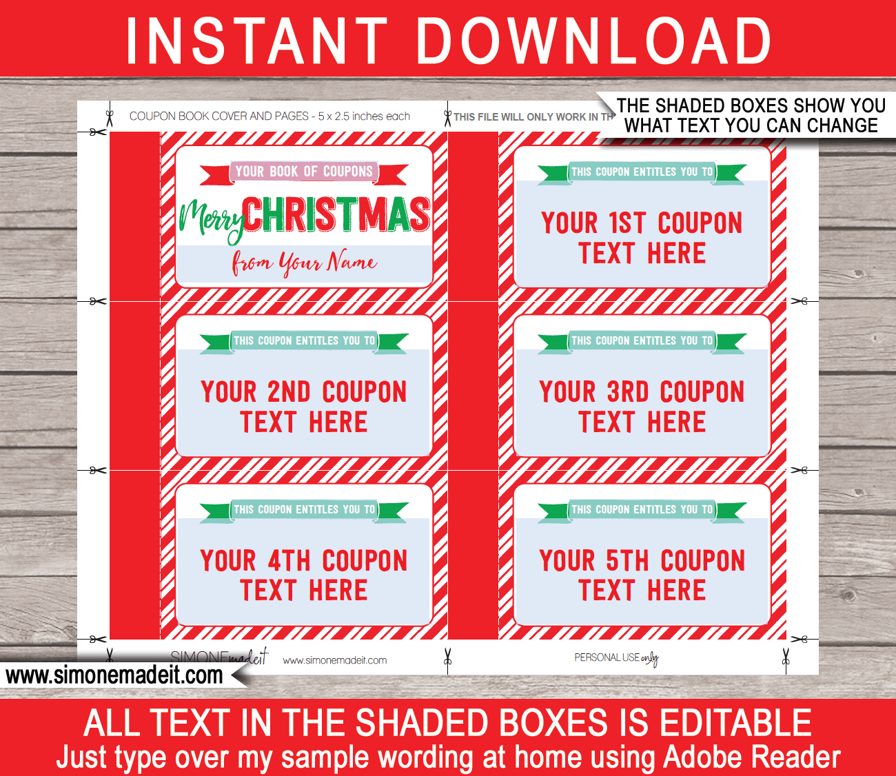 Coupon Book Printable Template