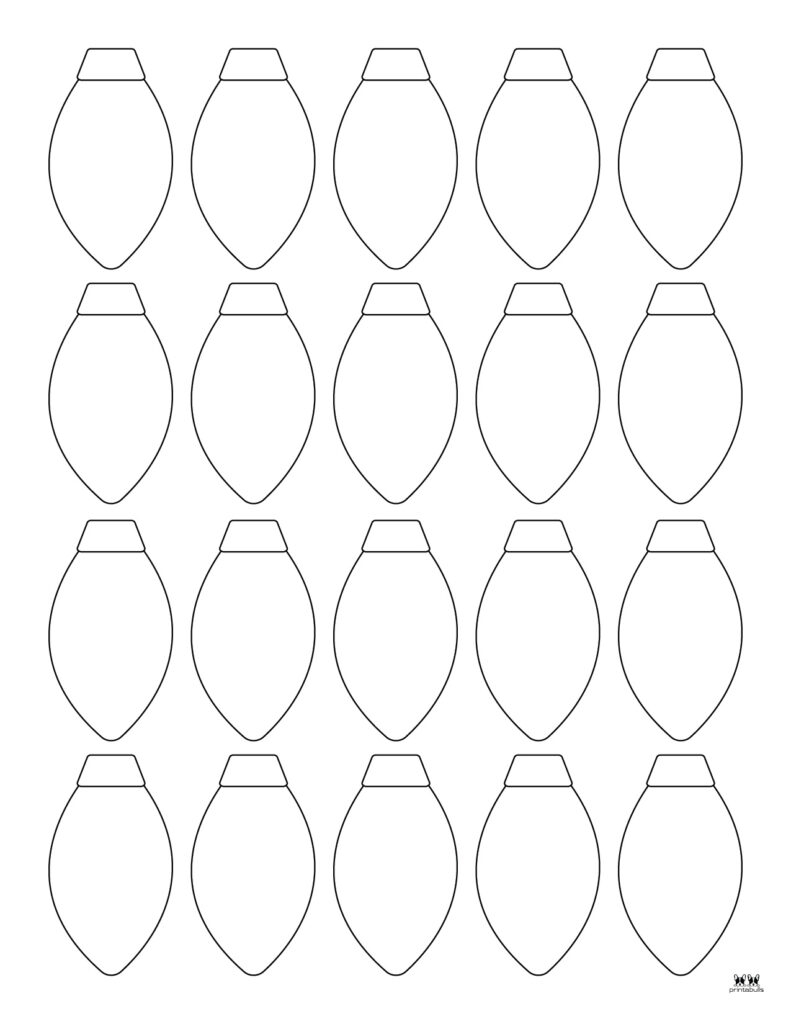 Free Printable Christmas Light Template