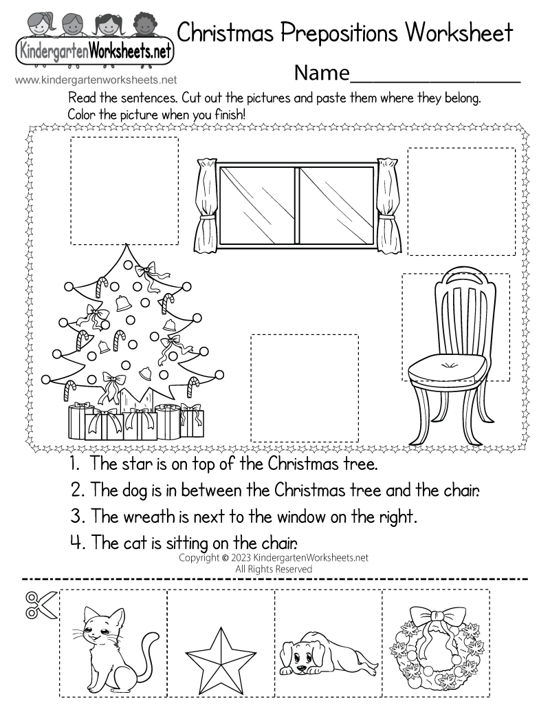 Christmas Prepositions Worksheet Free Printable Digital amp PDF